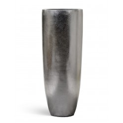 Кашпо Effectory Metal Высокий конус Giant Стальное серебро