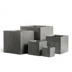 Кашпо Effectory Beton Куб Тёмно-серый бетон (без технич.кашпо) 