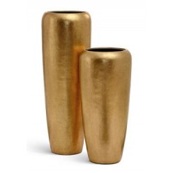 Кашпо Effectory Metal Дизайн-конус Сусальное золото 